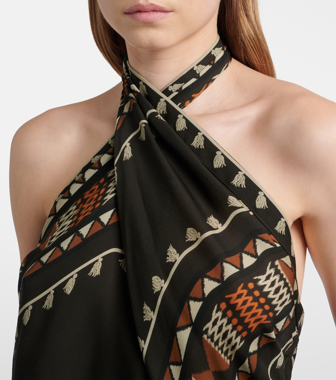 Bedrucktes Top aus Seiden-Georgette | Johanna Ortiz