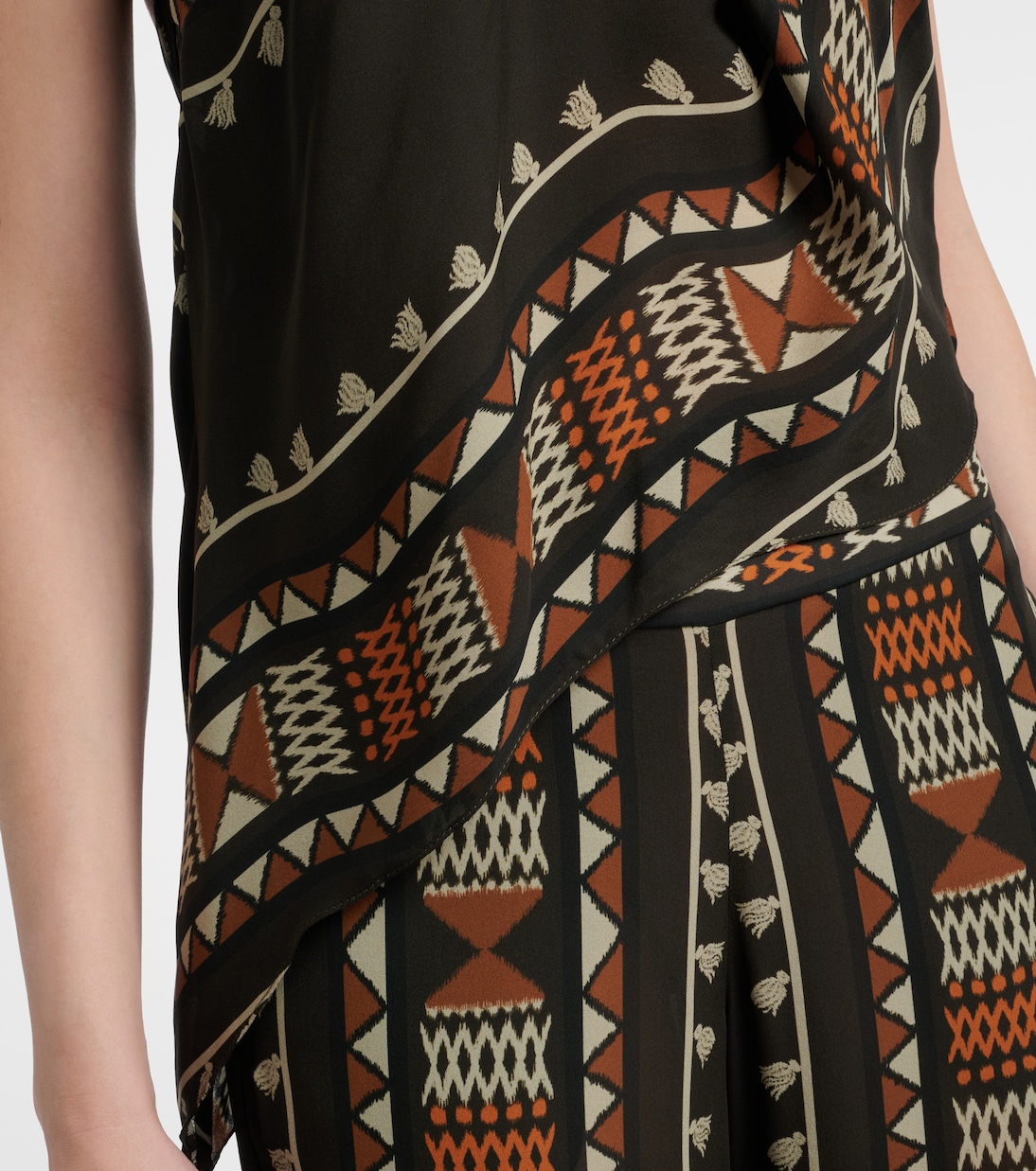 Bedrucktes Top aus Seiden-Georgette | Johanna Ortiz