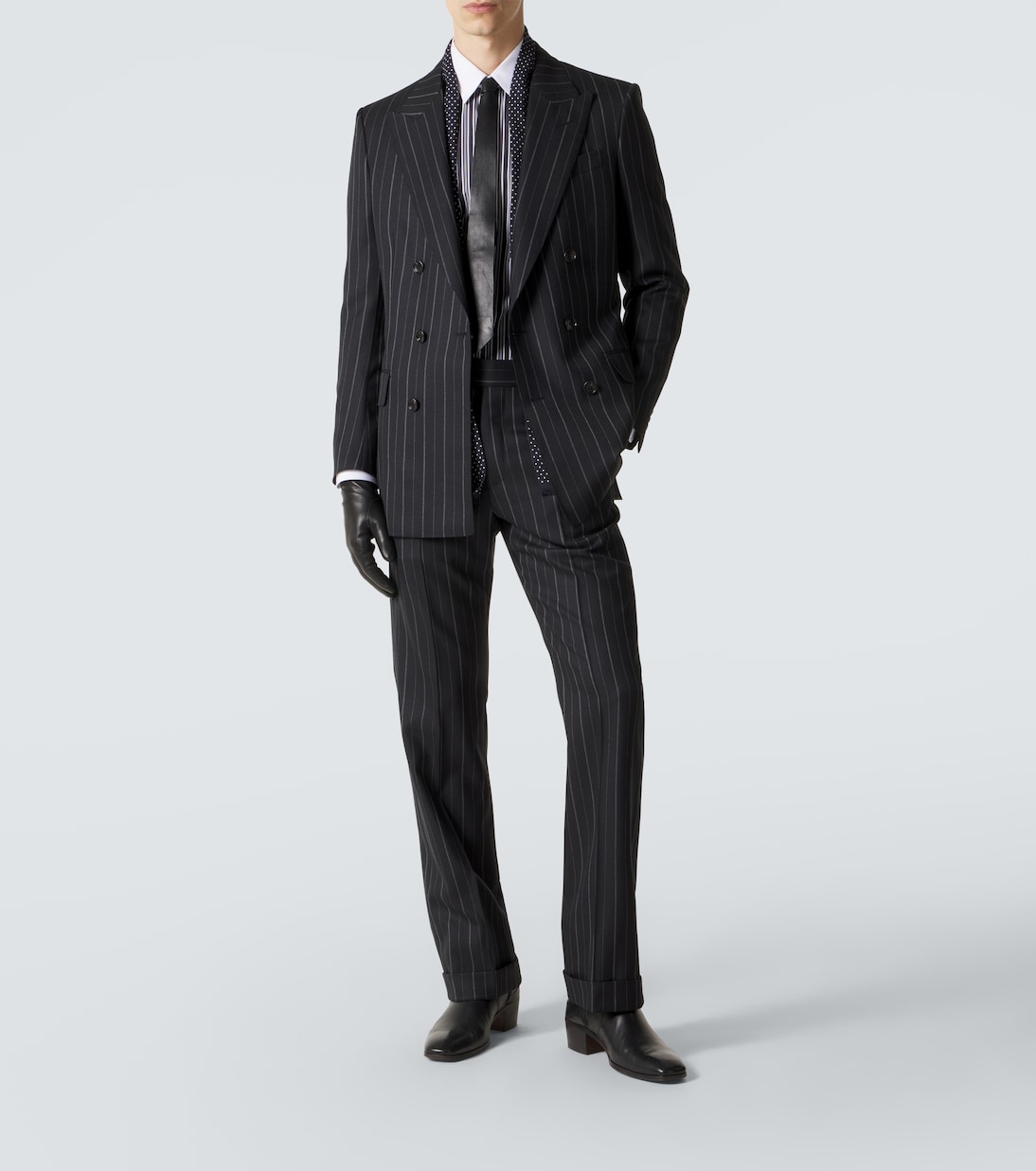 Striped wool straight pants | Tom Ford