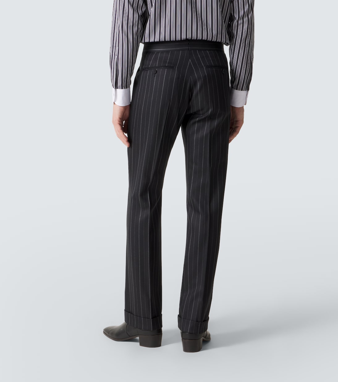 Striped wool straight pants | Tom Ford