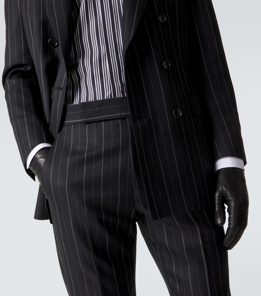 Striped wool straight pants | Tom Ford