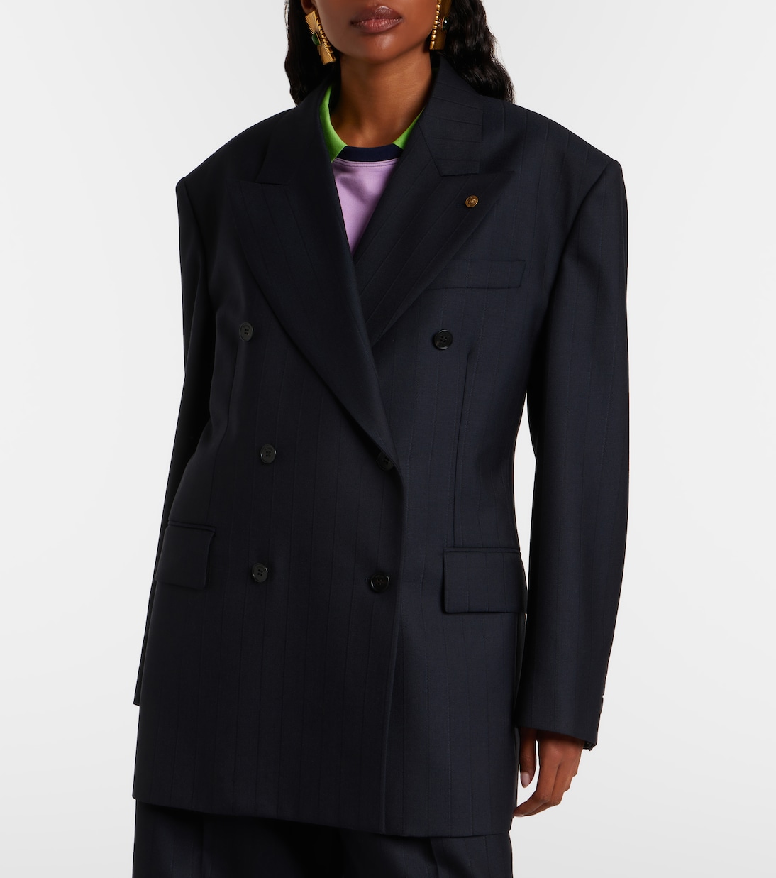 Oversize-Blazer aus Schurwolle | Versace