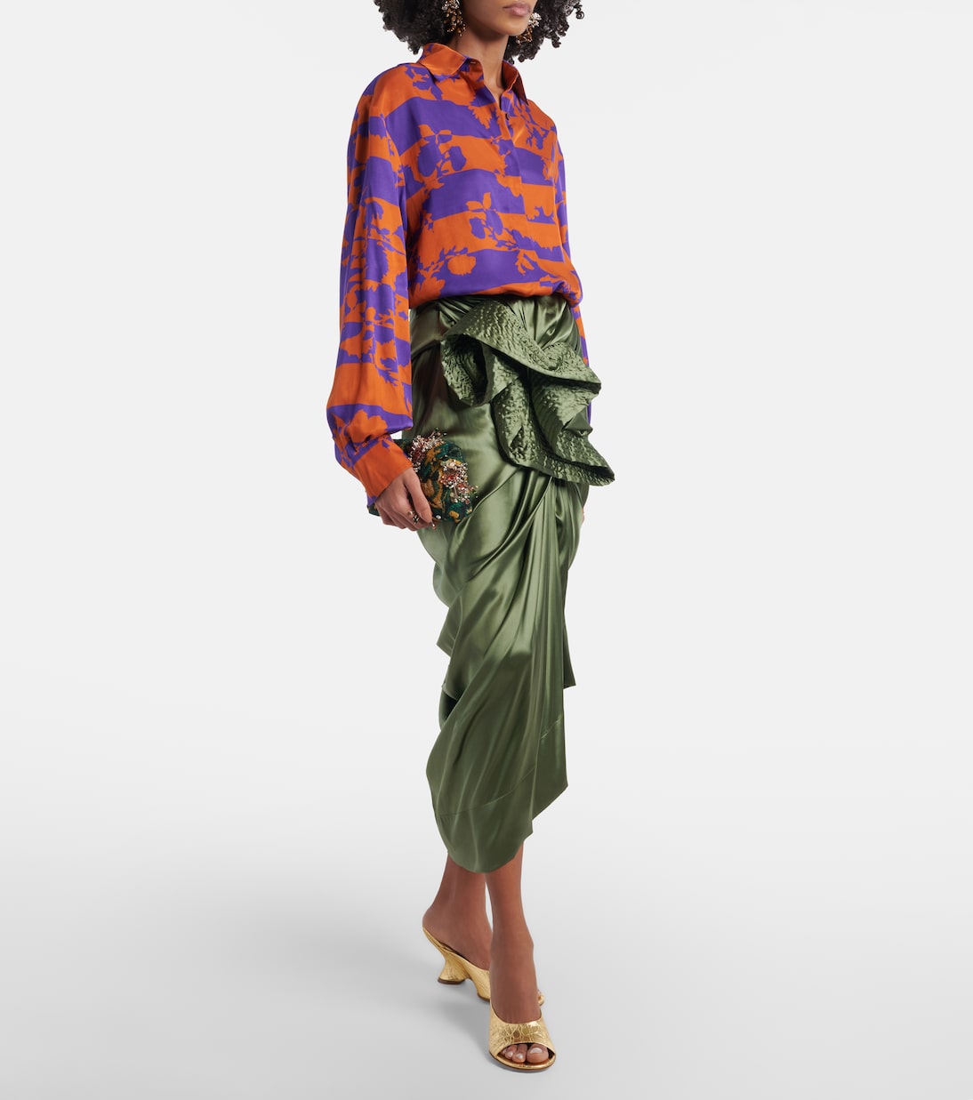 메탈릭 레더 샌들 | Dries Van Noten