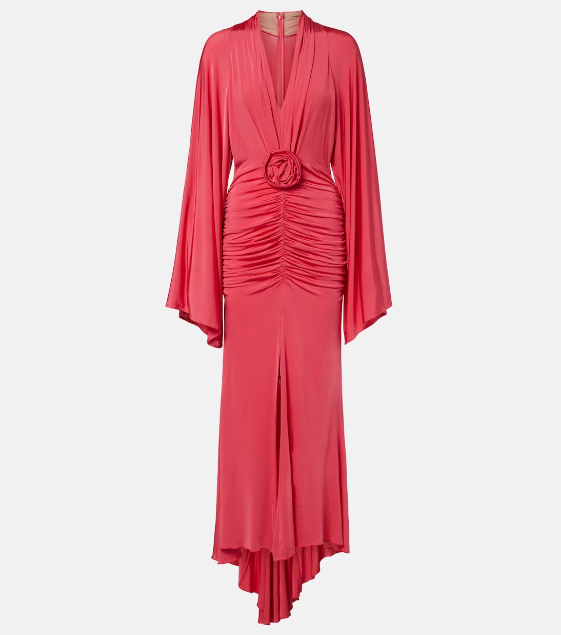 Floral-appliqué ruched gown | Blumarine