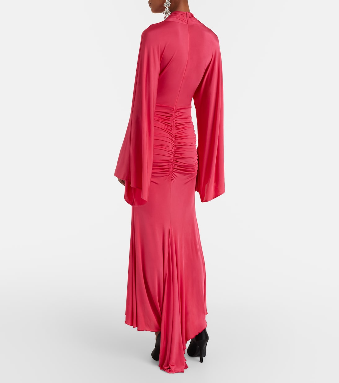 Floral-appliqué ruched gown | Blumarine