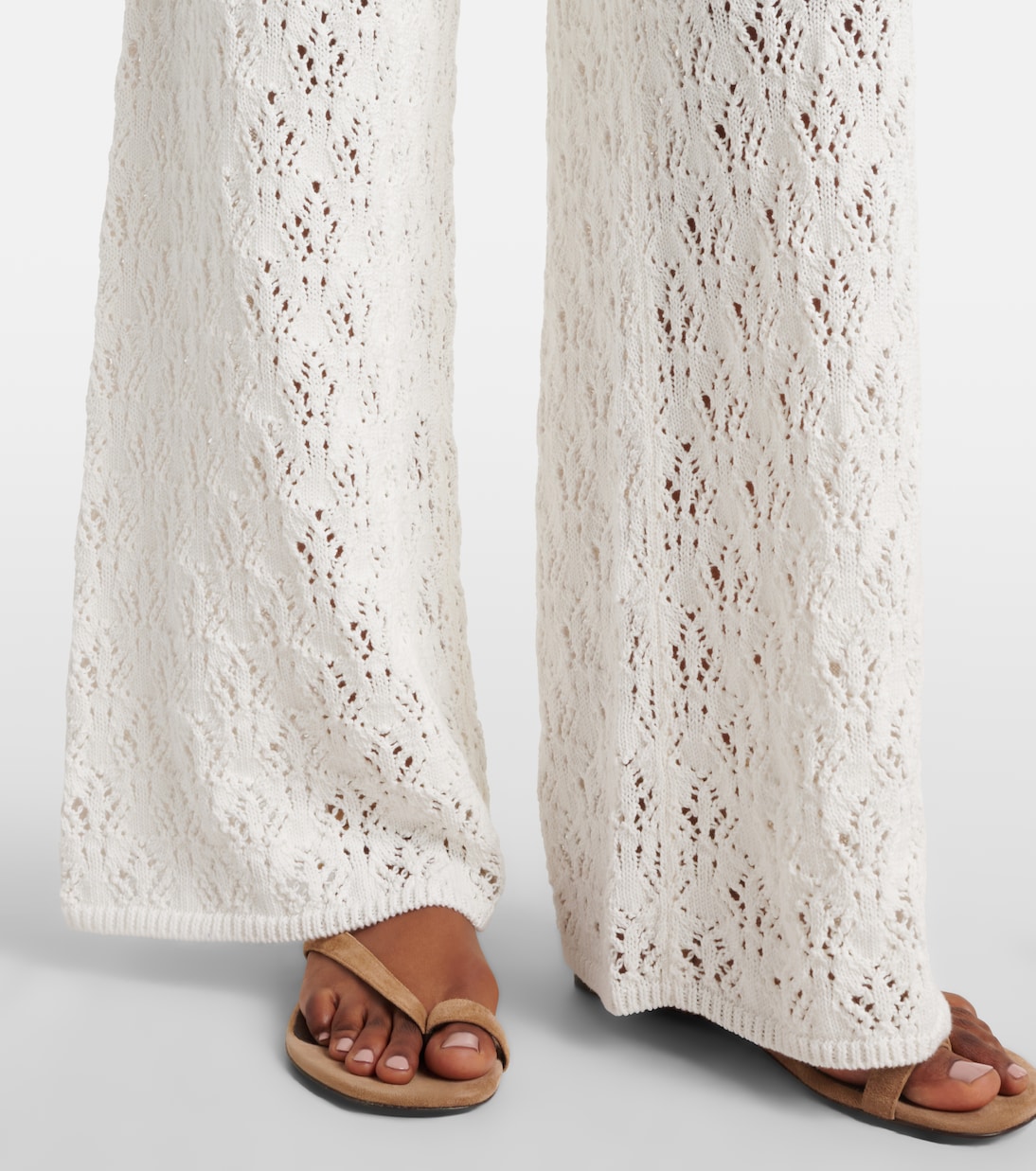 Fio pointelle cotton wide-leg pants | Faithfull
