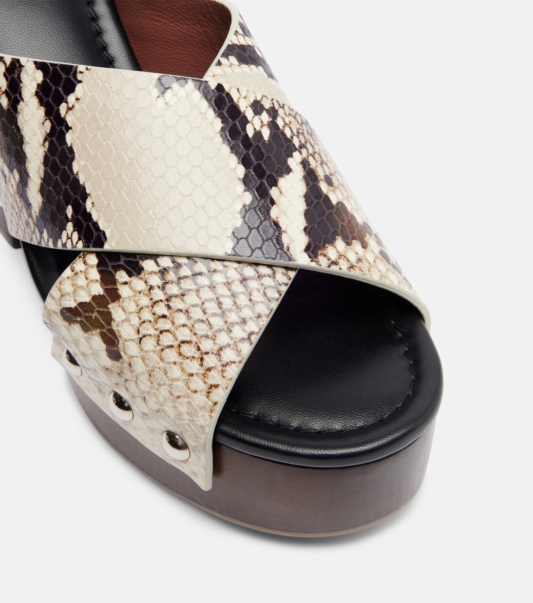 Marisol snake-effect leather platform sandals | Paris Texas