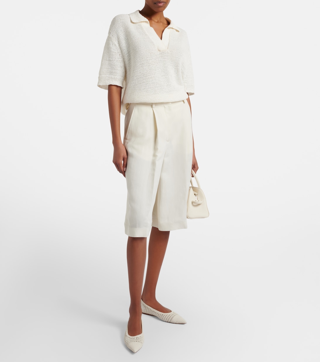 Rian大廓形棉质混纺Polo衫 | Joseph