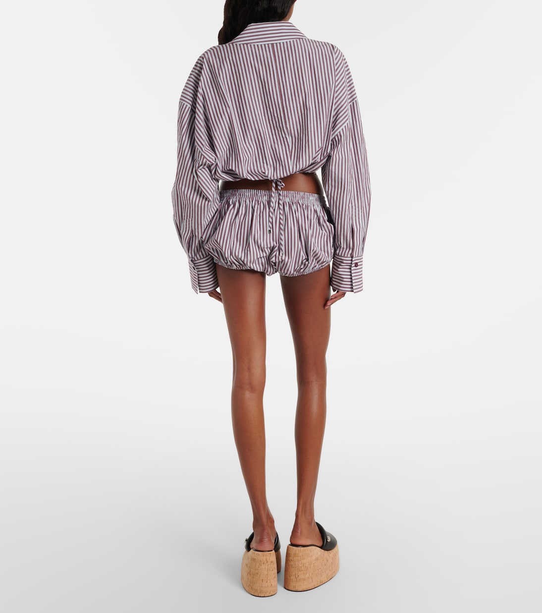 Gestreifte Shorts aus Baumwolle | The Attico