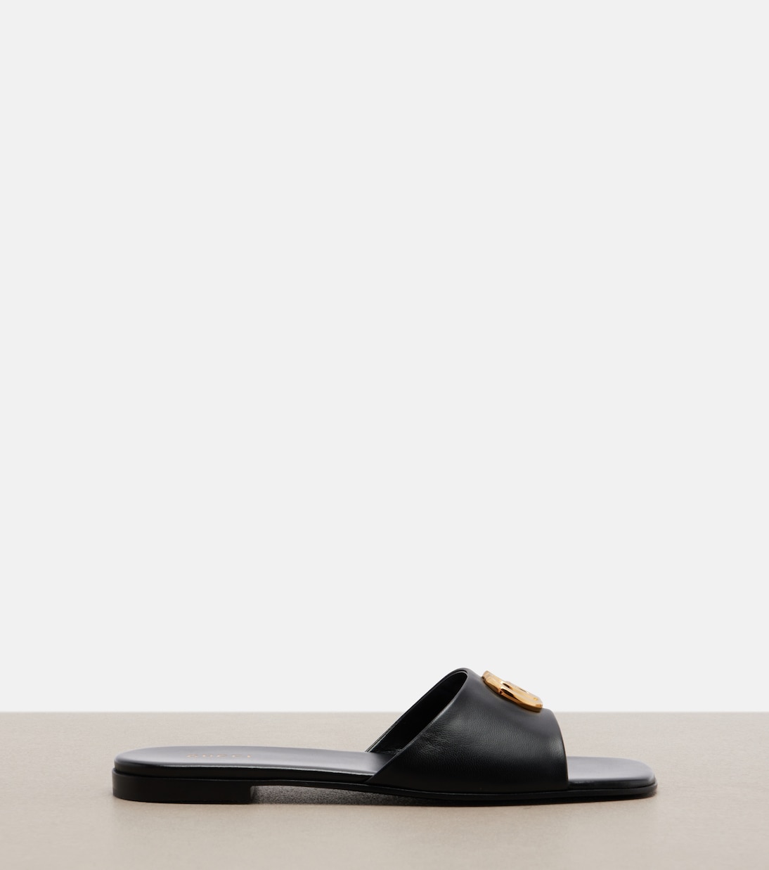 Double G leather slides | Gucci