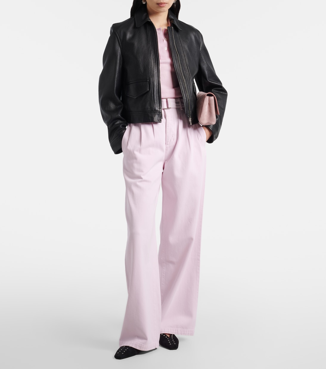 x Maria McManus belted wide-leg jeans | Agolde