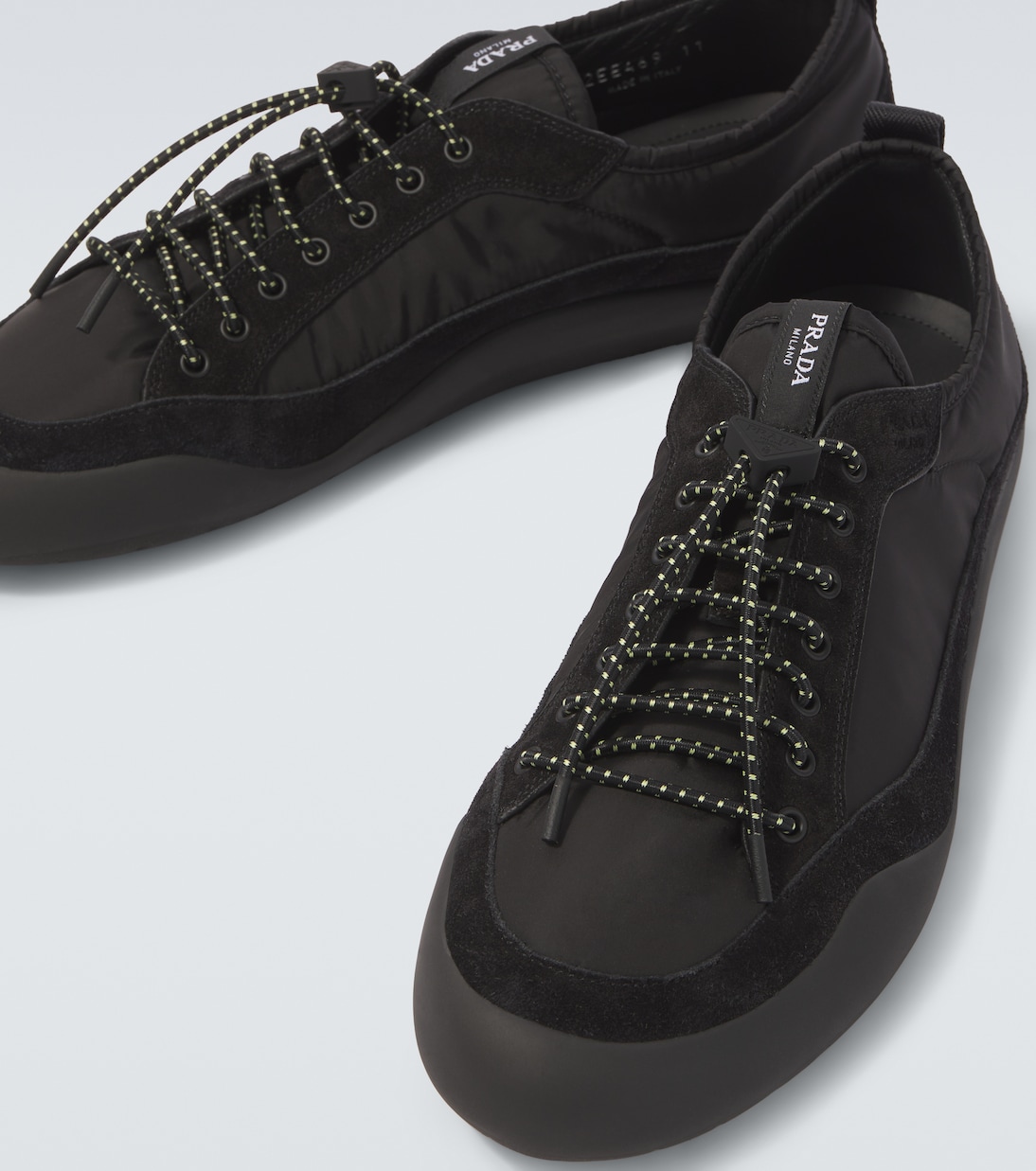 Speedrock suede-trimmed sneakers | Prada