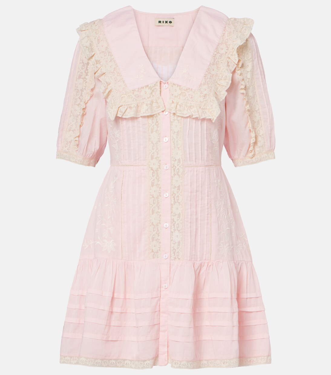 Robe Dove en coton à broderie | Rixo