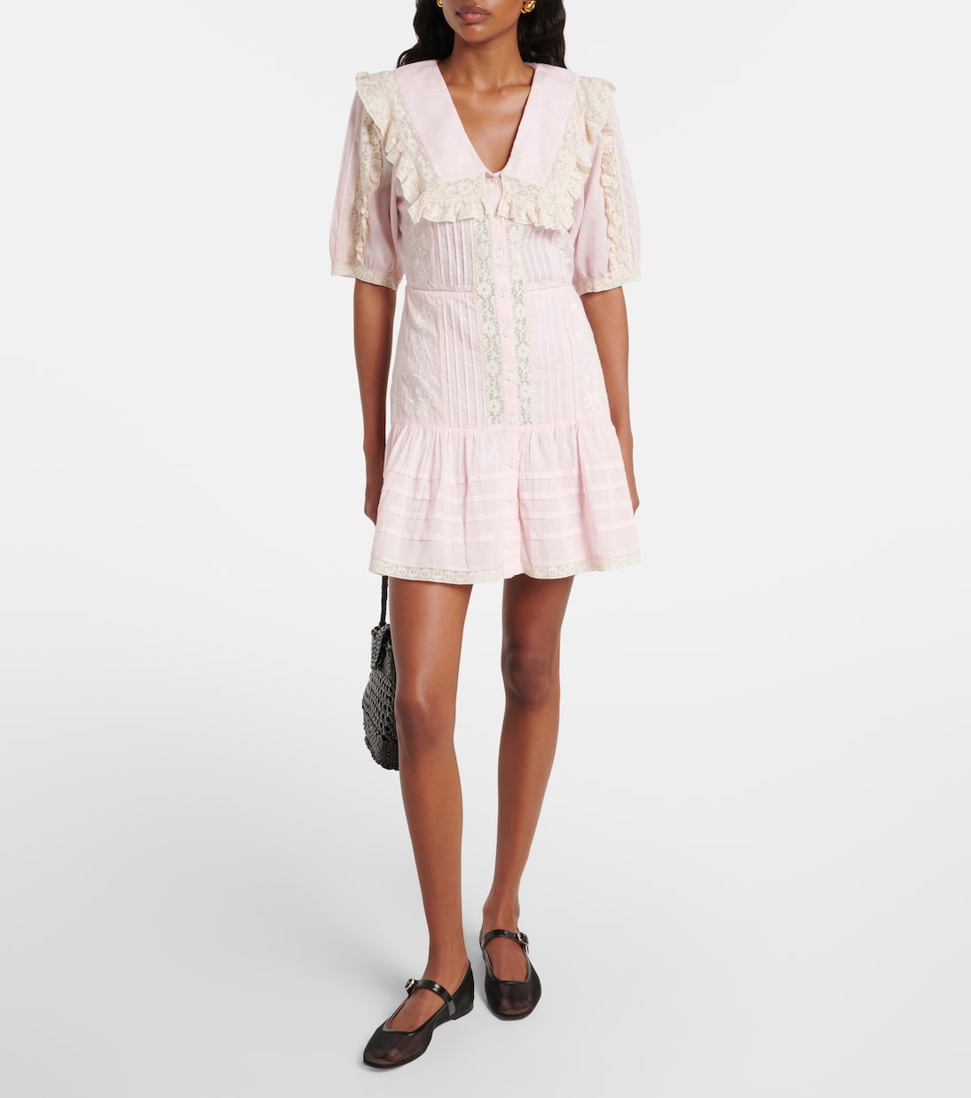 Robe Dove en coton à broderie | Rixo