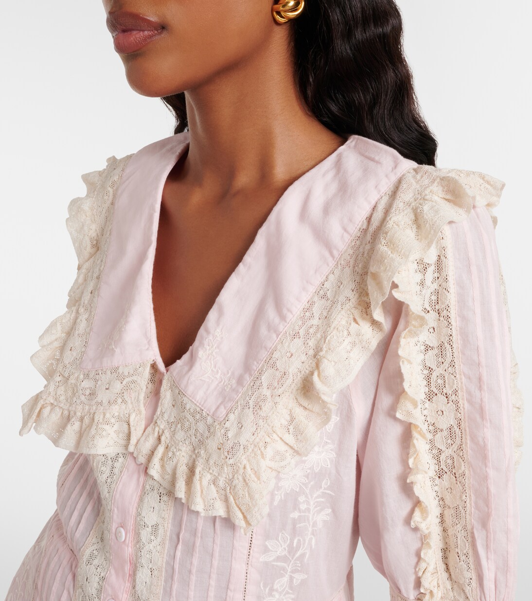 Robe Dove en coton à broderie | Rixo