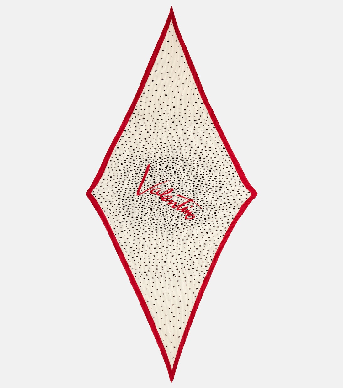 Pleated polka-dot silk twill scarf | Valentino