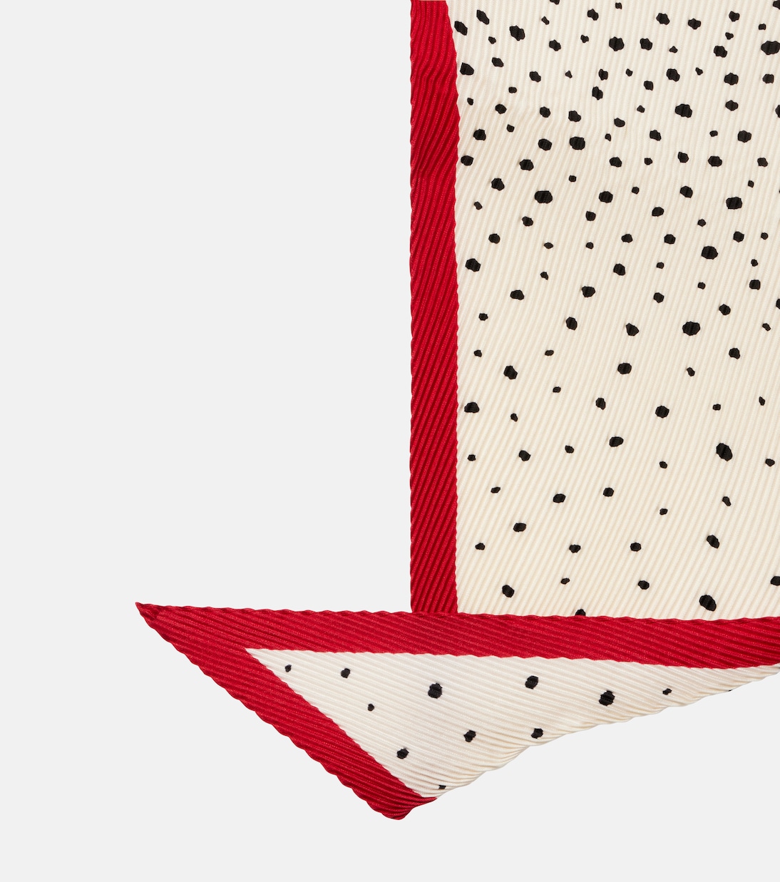 Pleated polka-dot silk twill scarf | Valentino