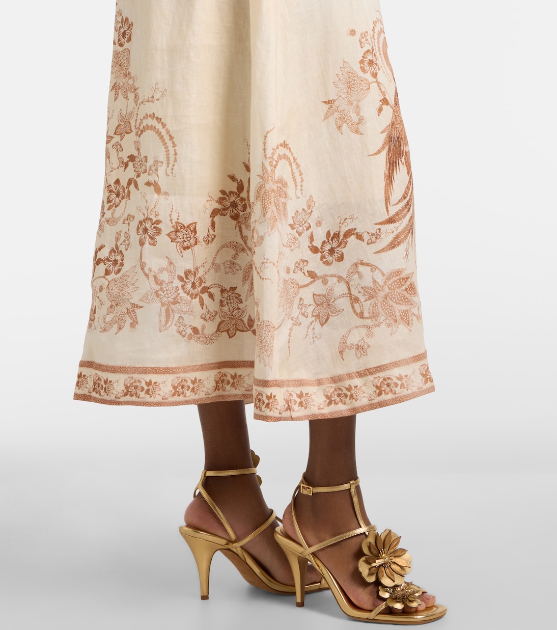 Indra floral linen midi dress | Zimmermann