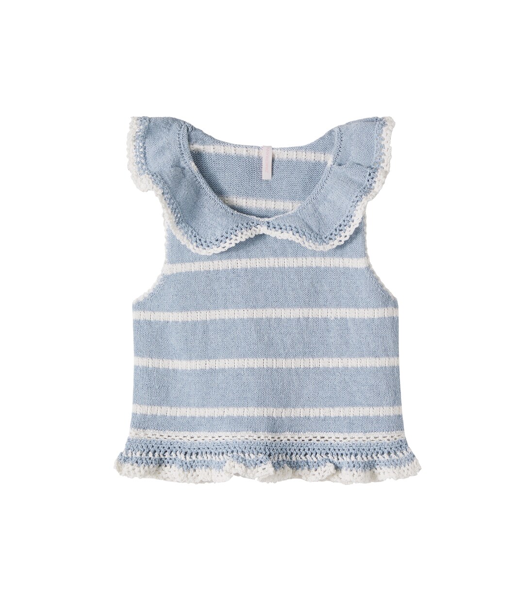 Striped knitted cotton-blend top | Zimmermann Kids