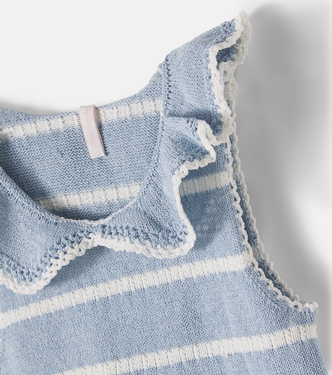 Striped knitted cotton-blend top | Zimmermann Kids