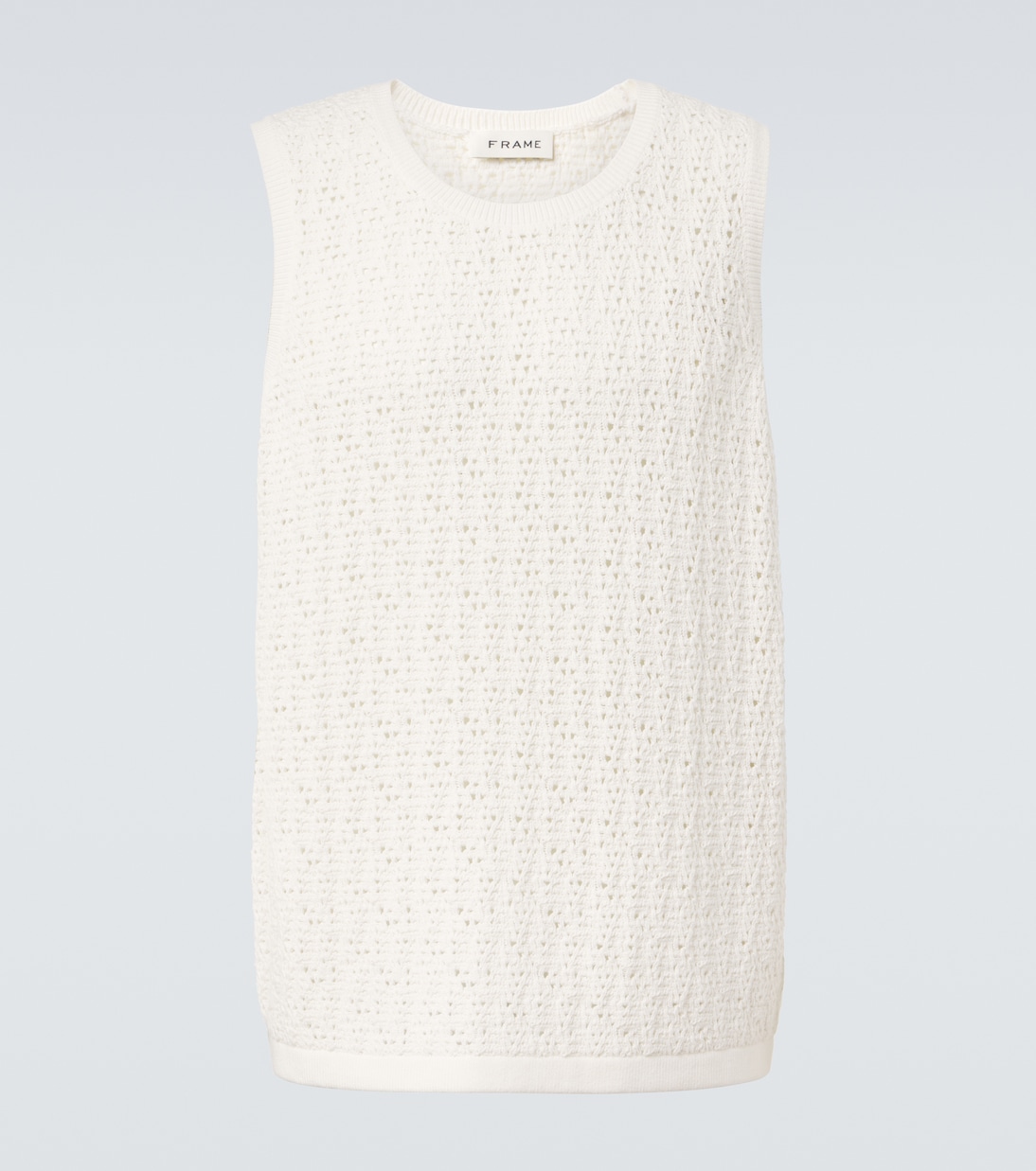 Crochet cotton-blend tank top | Frame