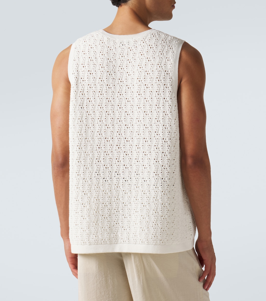 Crochet cotton-blend tank top | Frame