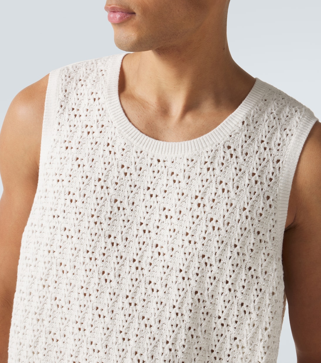 Crochet cotton-blend tank top | Frame