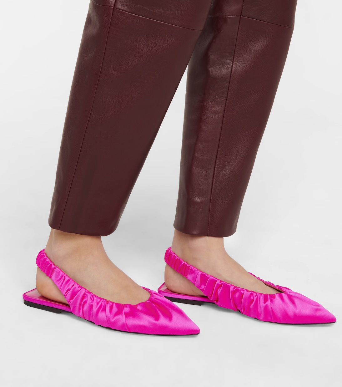 Roma satin slingback ballet flats | Khaite