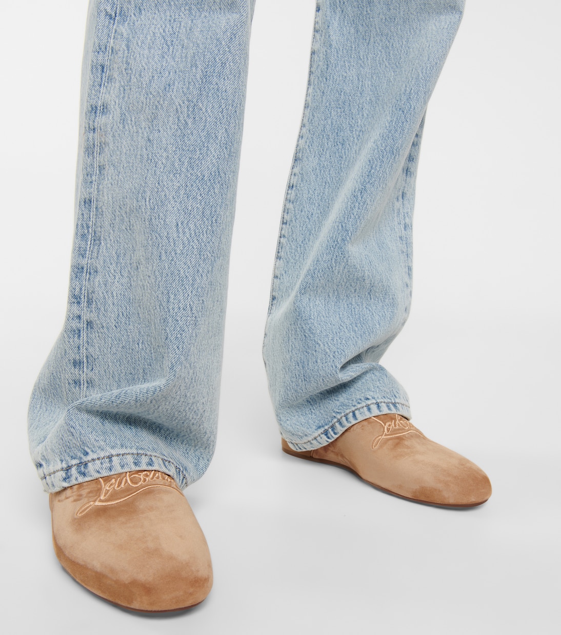 Navy Coolito Donna suede slippers | Christian Louboutin