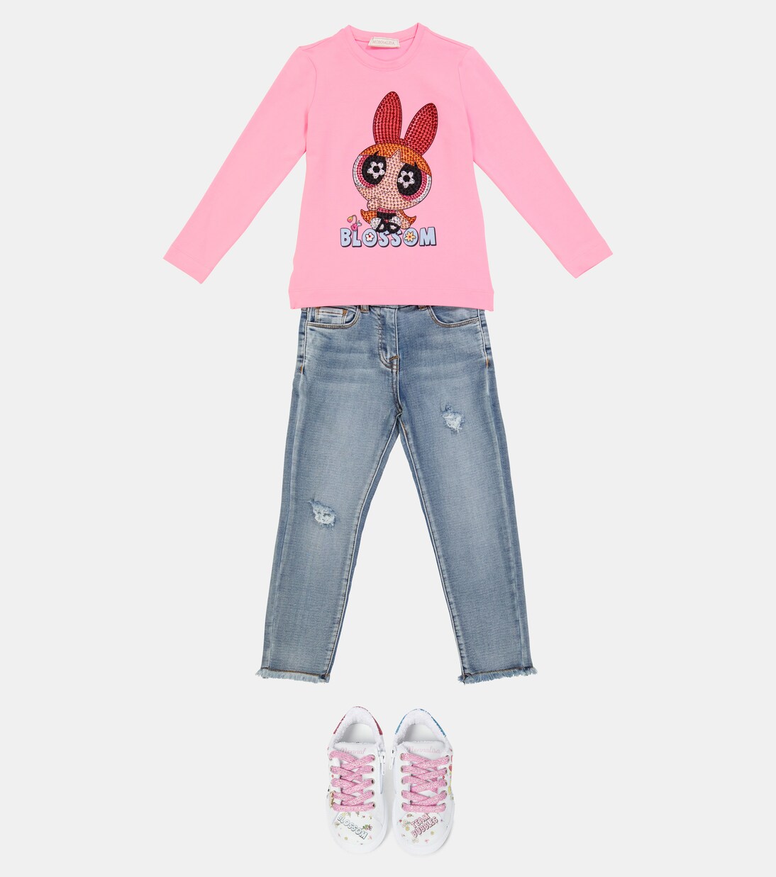 Powerpuff Girls embellished sweatshirt | Monnalisa