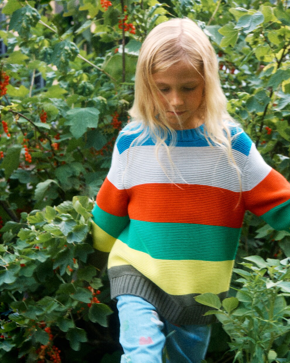 Striped cotton and wool sweater | Stella McCartney Kids