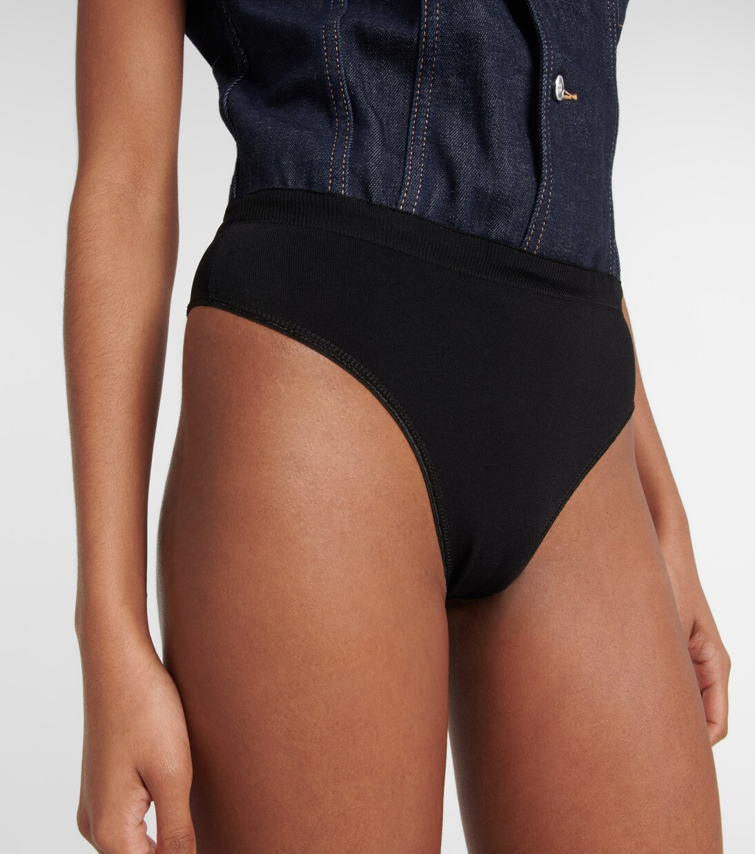 Body aus Denim | Alaïa