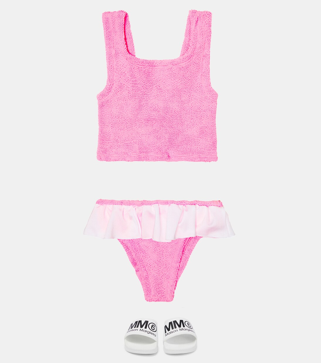 Olive ruffled bikini | Hunza G Kids