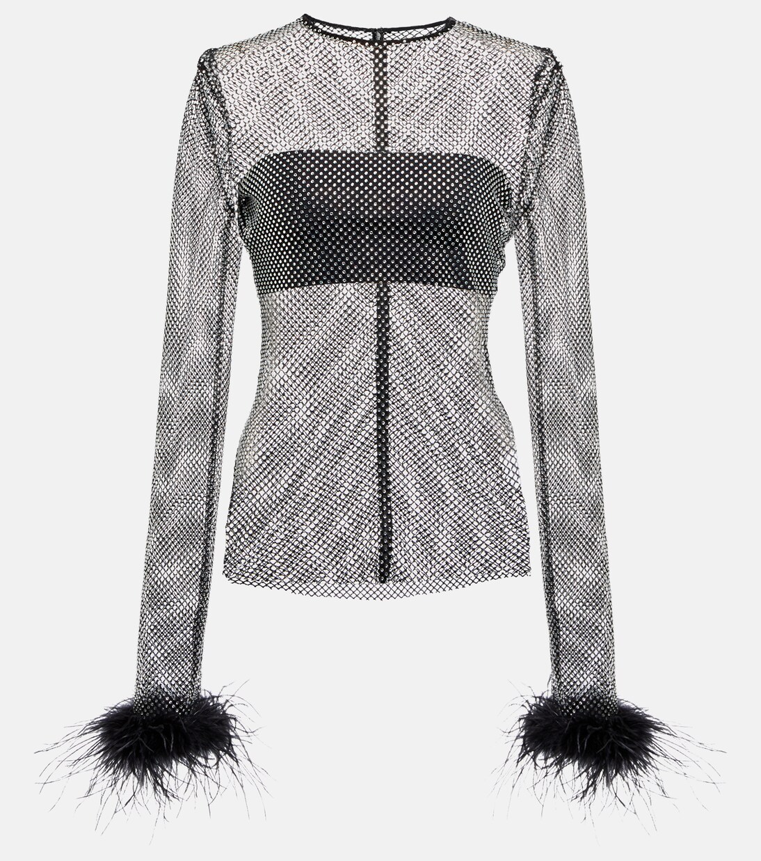 Verziertes Top mit Federn | Giuseppe di Morabito