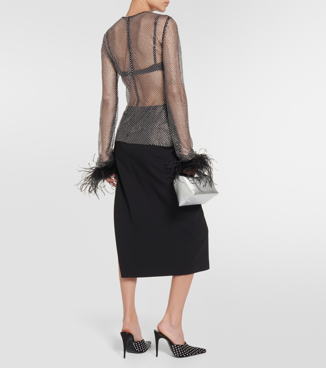 Verziertes Top mit Federn | Giuseppe di Morabito