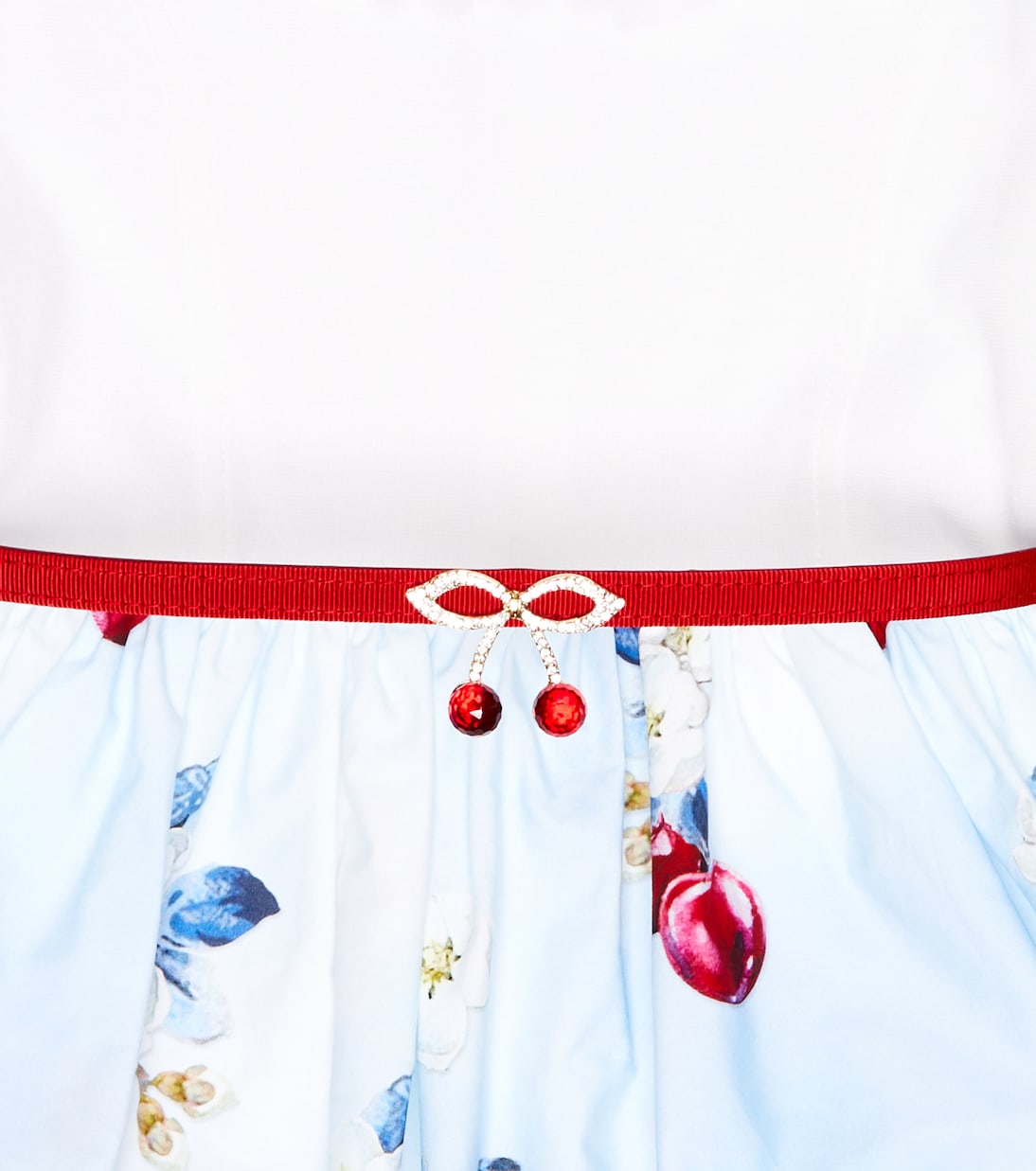 Printed cotton and tulle dress | Monnalisa