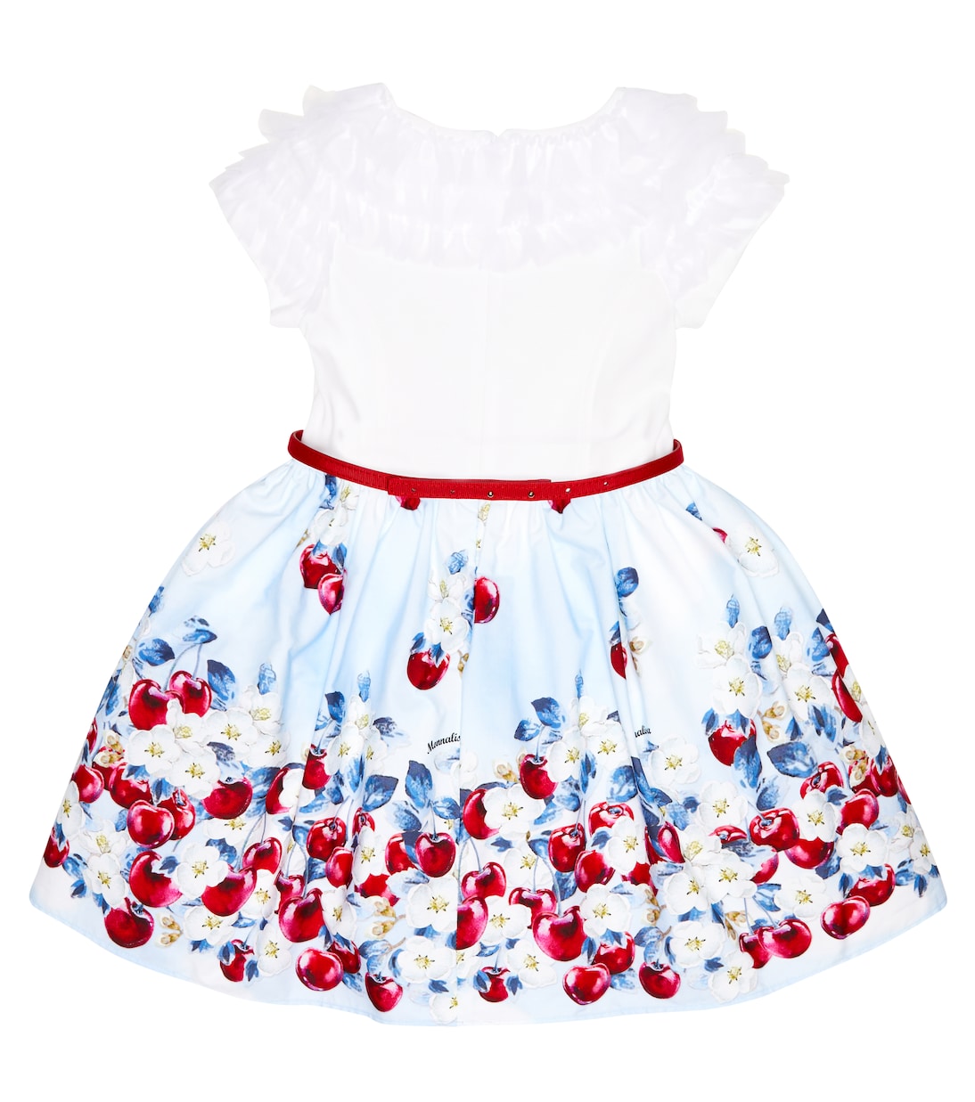 Printed cotton and tulle dress | Monnalisa