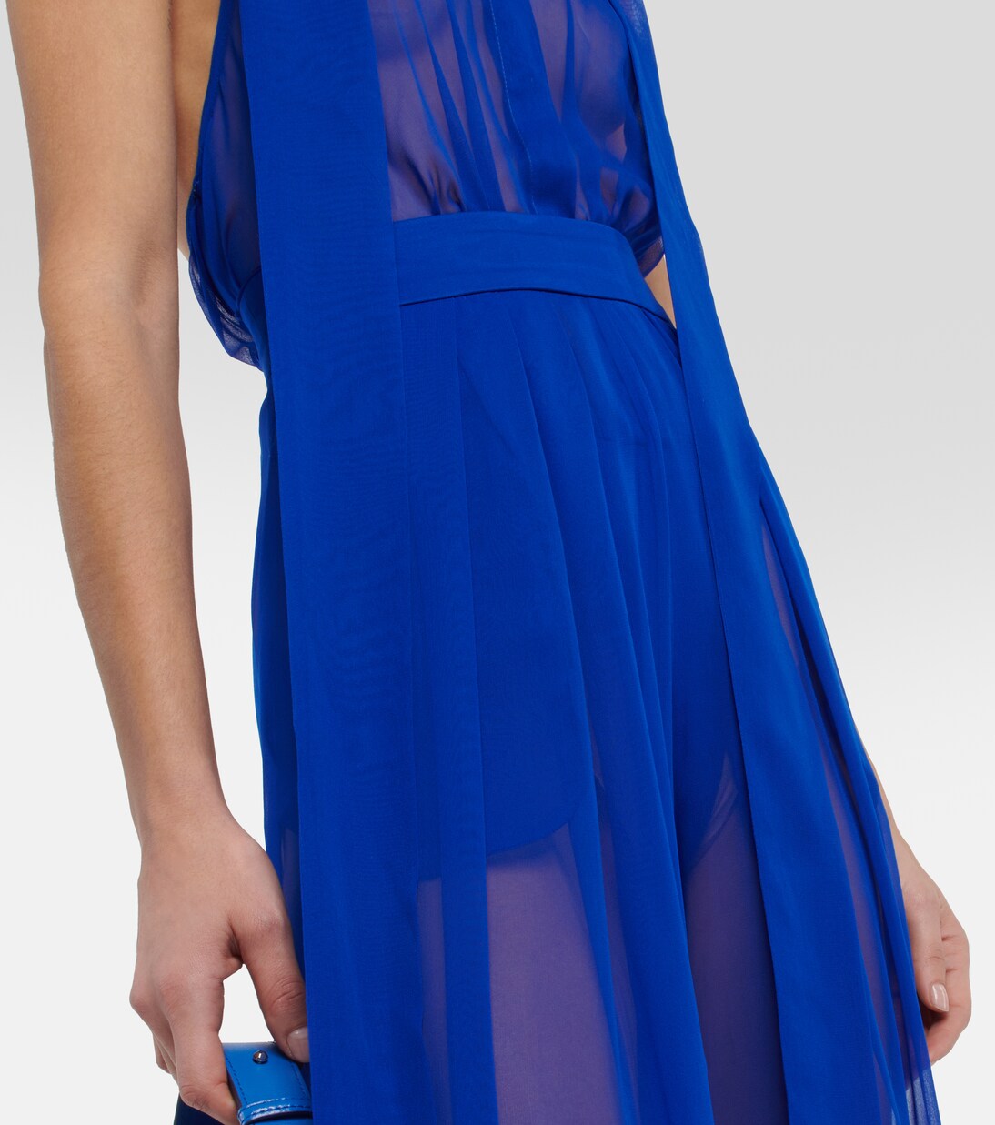 High-rise wide-leg silk pants | LaQuan Smith