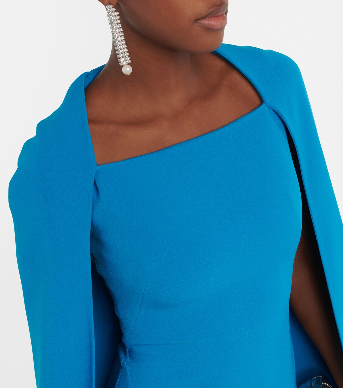 Cape crêpe maxi dress | Safiyaa