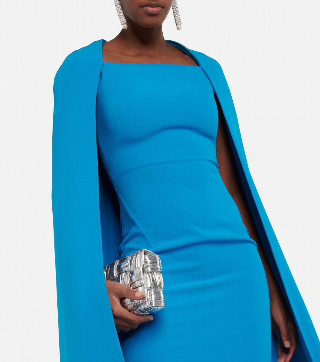 Cape crêpe maxi dress | Safiyaa