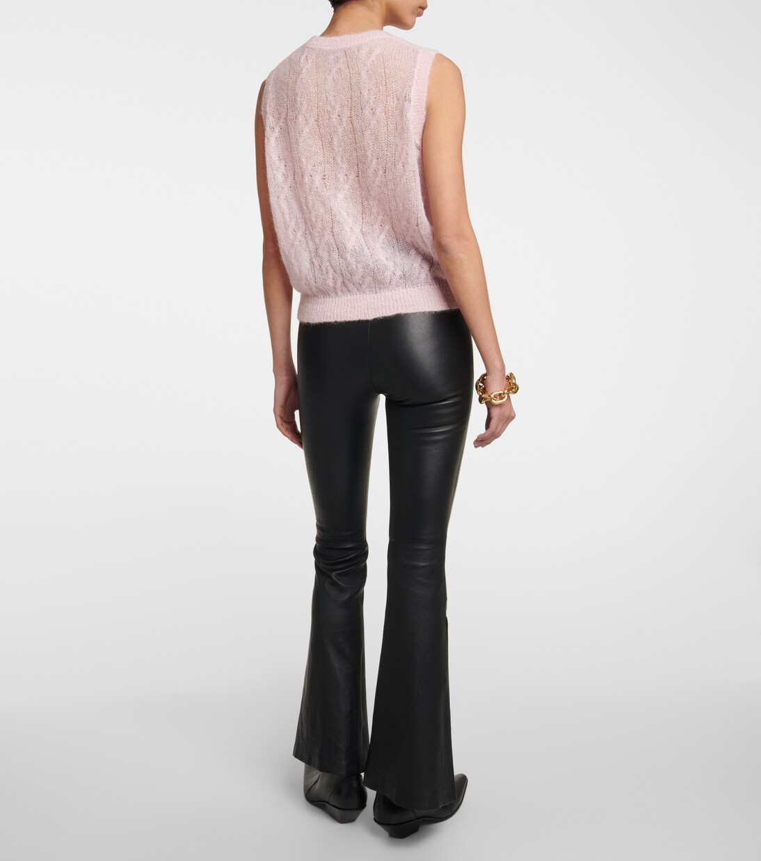 Pull sans manches en laine d'alpaga et mohair mélangés | Amiri