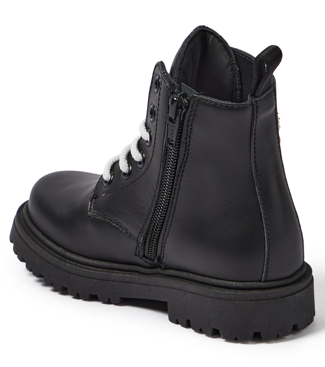 Teddy leather lace-up boots | Moschino Kids