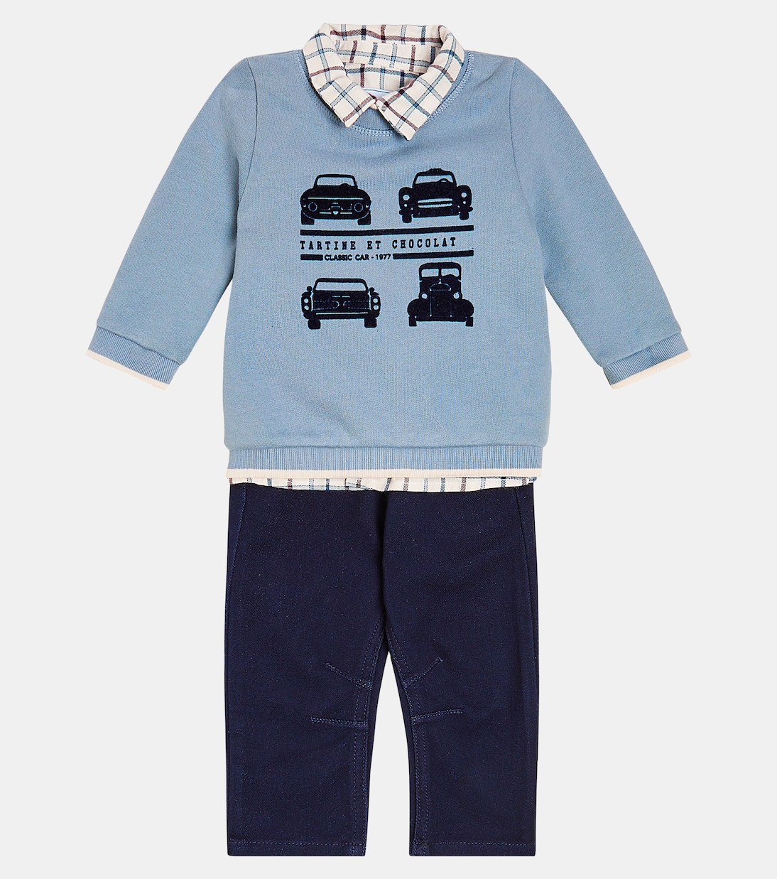 Baby set of sweatshirt, top, and pants | Tartine et Chocolat