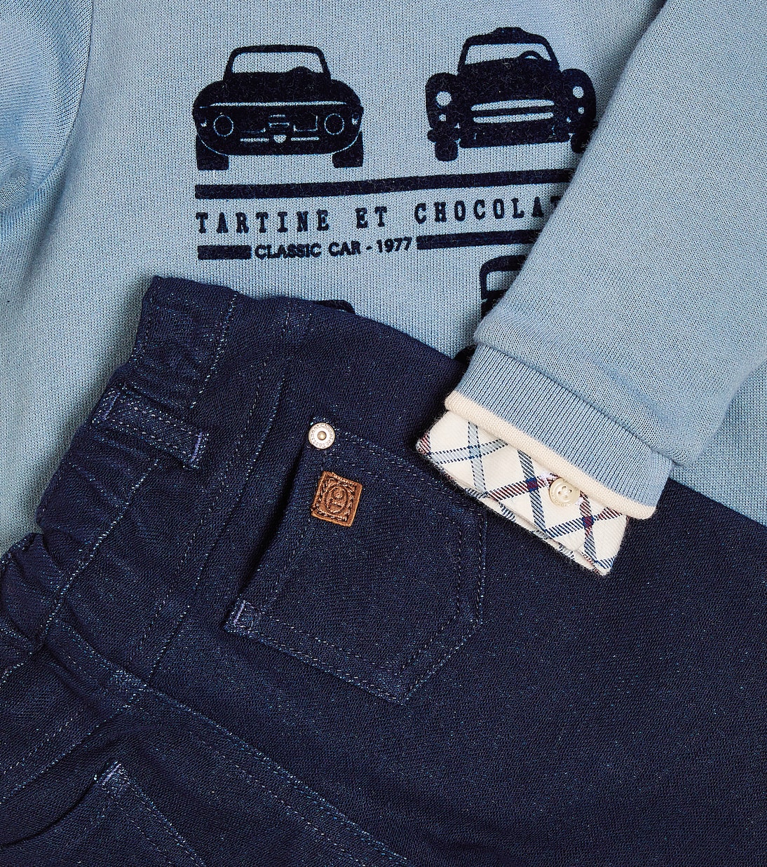 Baby set of sweatshirt, top, and pants | Tartine et Chocolat