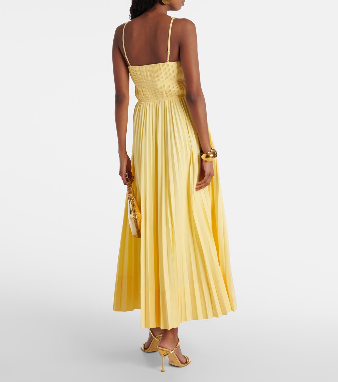 Stephanie plissé cotton-blend maxi dress | Simkhai