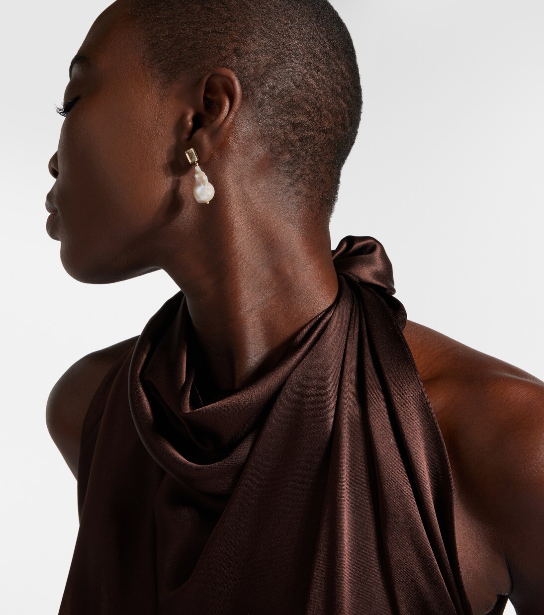 Boucles d'oreilles en or 14 ct, améthystes et perles baroques | Mateo