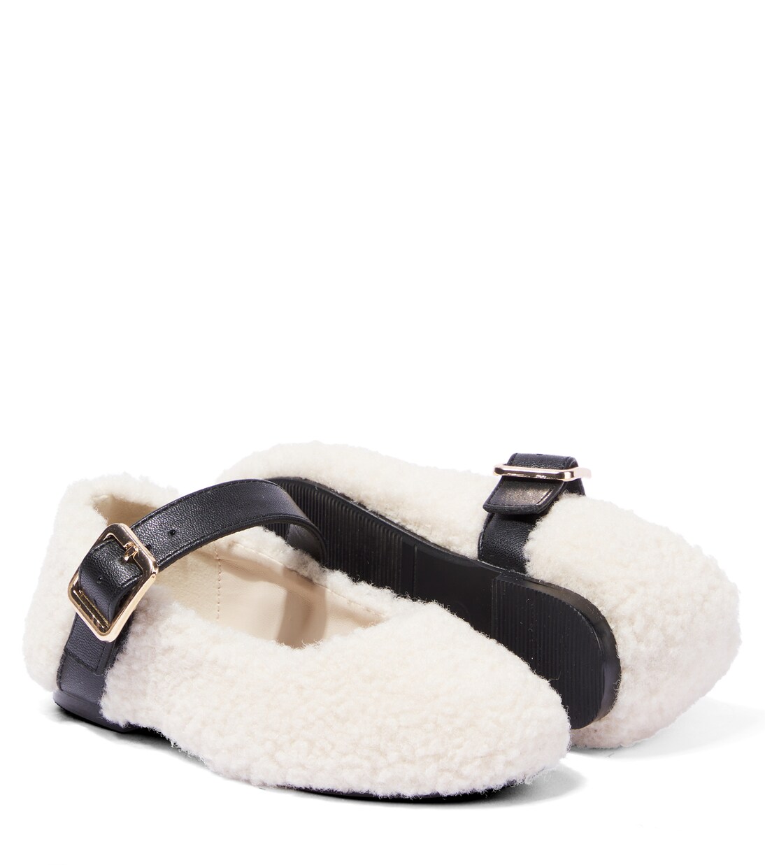 Ballerinas aus Faux Shearling | Stella McCartney Kids