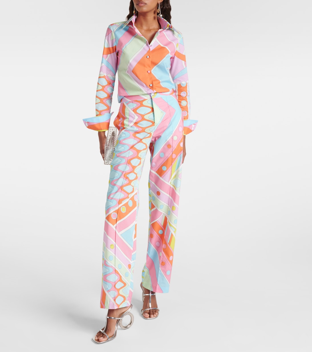 Gerade Mid-Rise-Hose Vivara aus Baumwolle | Pucci