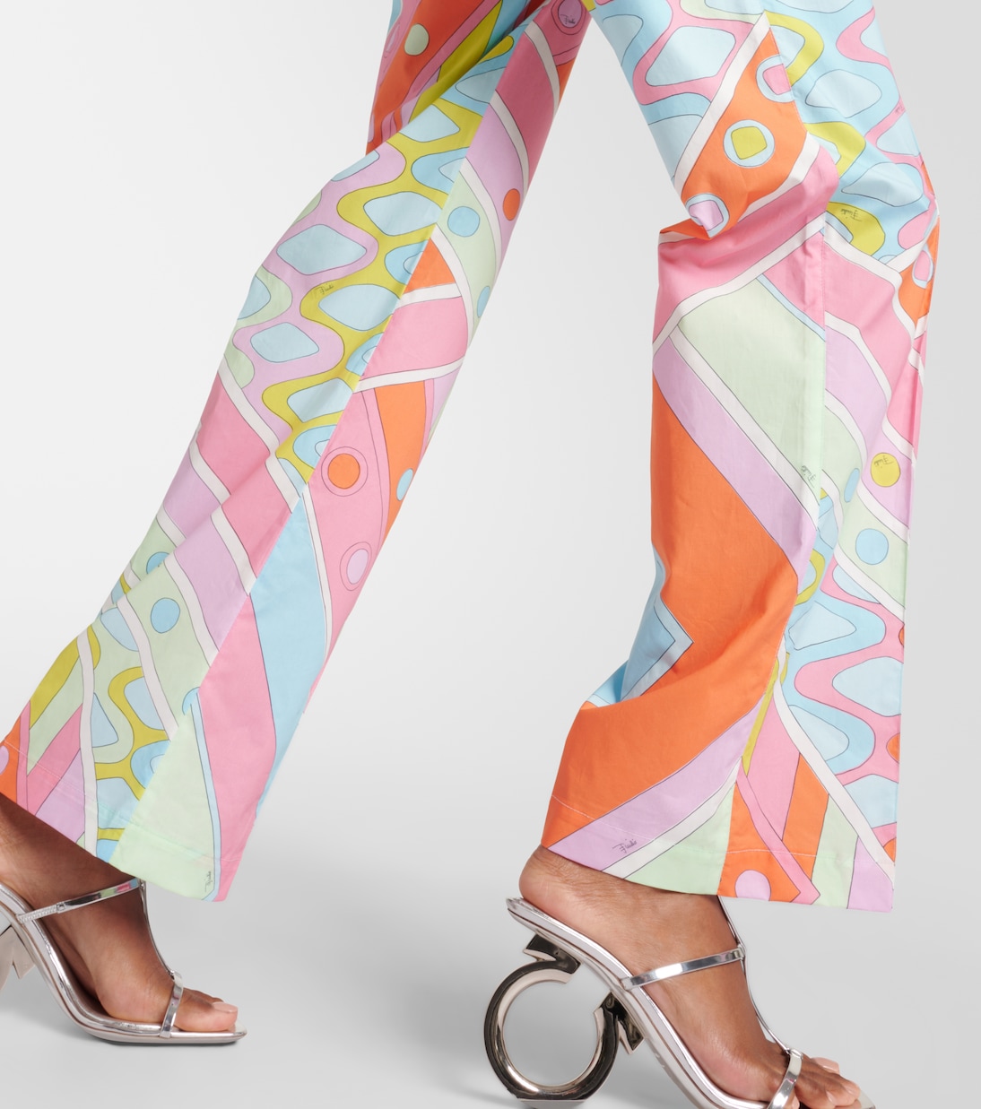 Gerade Mid-Rise-Hose Vivara aus Baumwolle | Pucci