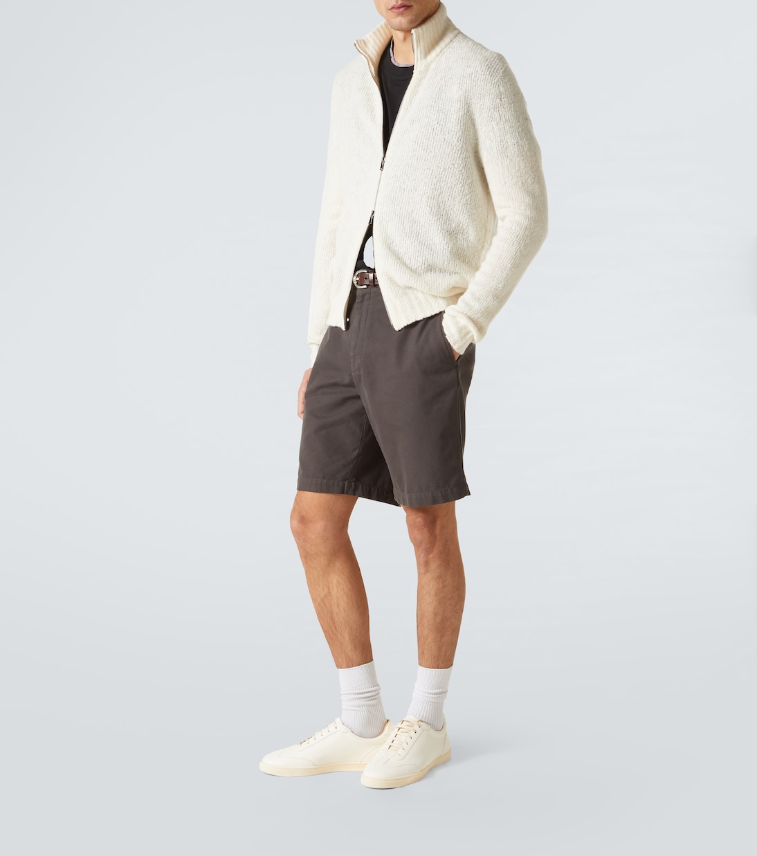Wool and cashmere-blend zip-up sweater | Thom Sweeney